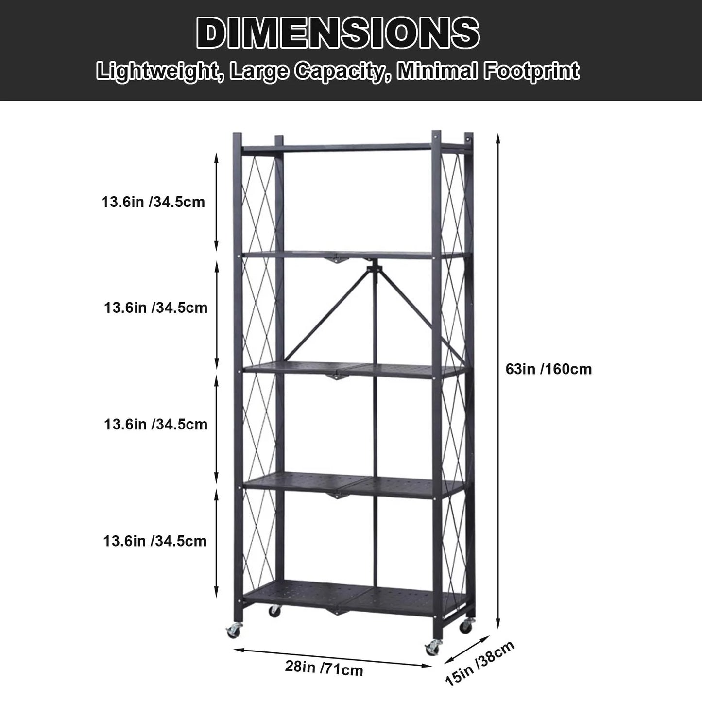 HiMIS Carbon Steel Kitchen Rack Floor Standing Organizer