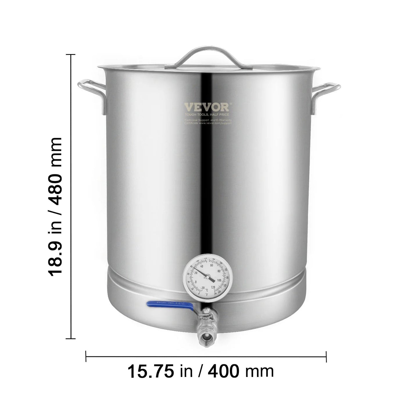 SucceBuy Stainless Steel Kettle Brewing Pot Tri Ply Bottom