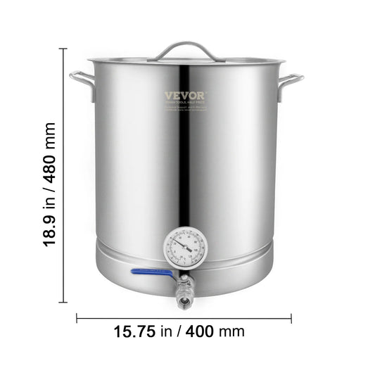 SucceBuy Stainless Steel Kettle Brewing Pot Tri Ply Bottom