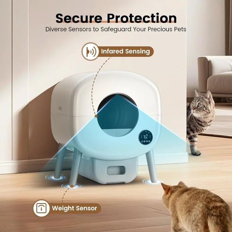 Lunapurr Automatic Self Cleaning Litter Box Odor Free Cats