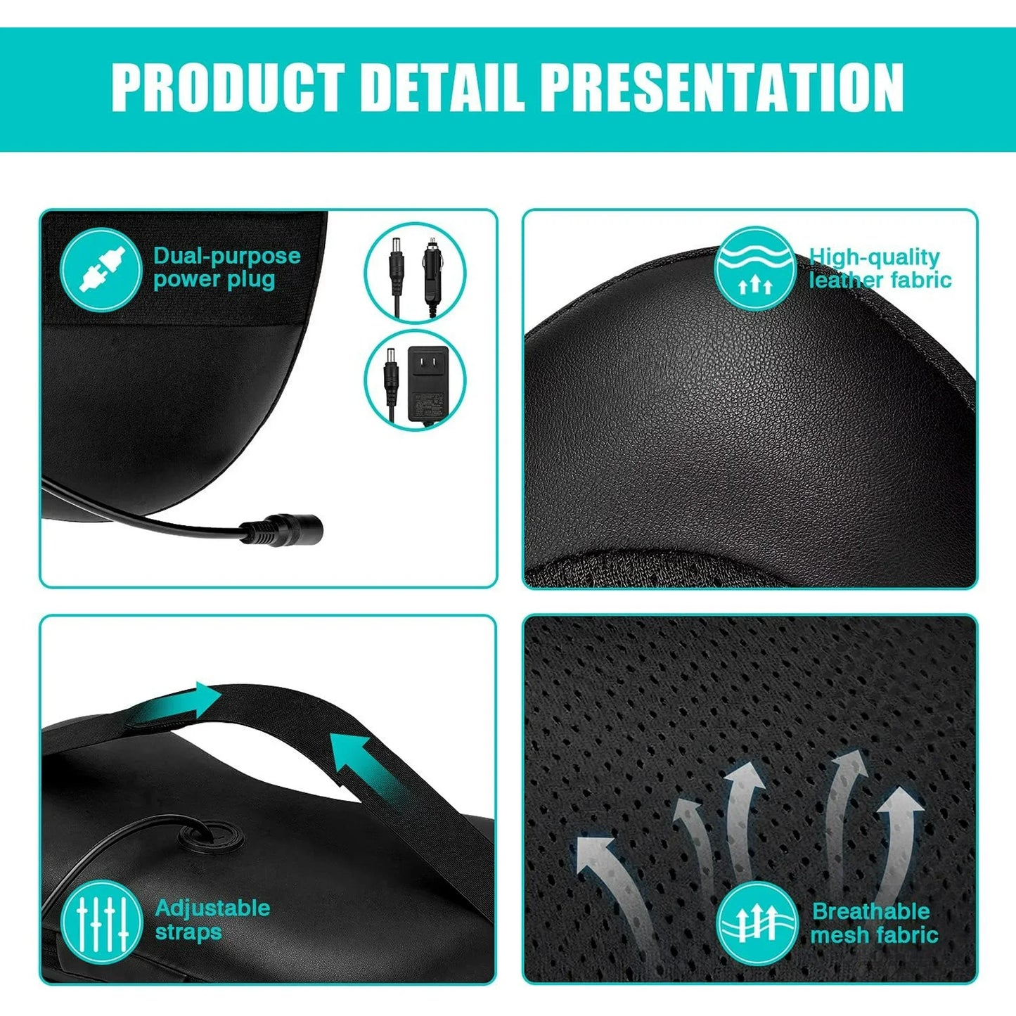 UNOISETION 8 Head Electric Back Massager With Heat Therapy