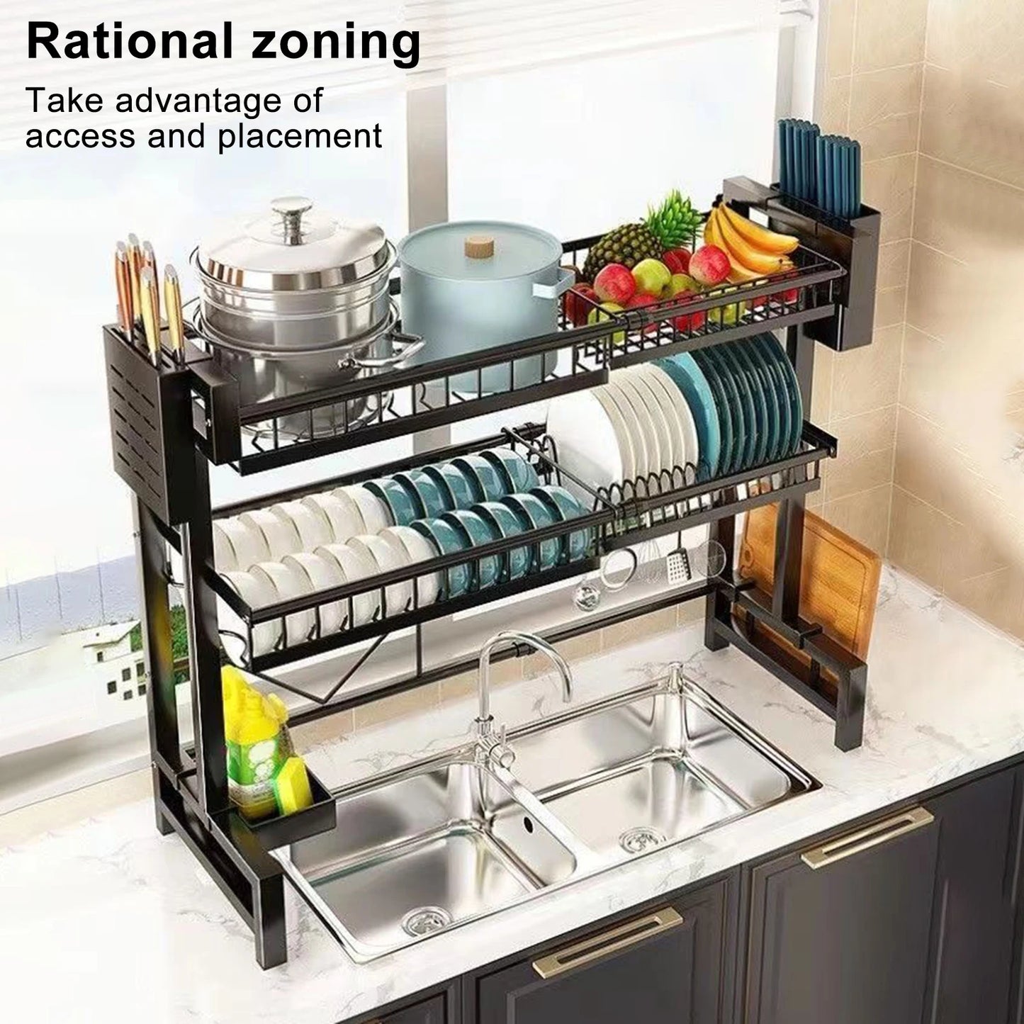 Everyday EssentialsOnline 2 Tier Over Sink Storage Rack Pro