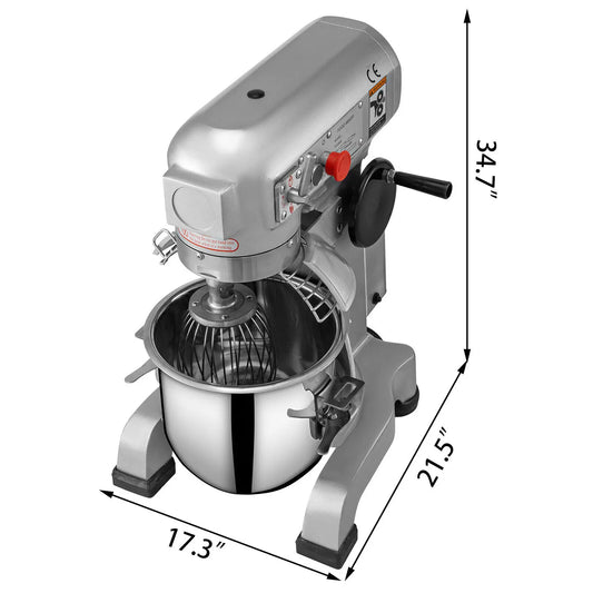 SucceBuy Stainless Steel Commercial Dough Mixer and Whisk Processor