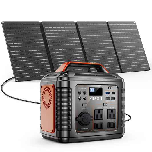 SBAOH 300W Portable Power Station 296Wh Solar Generator