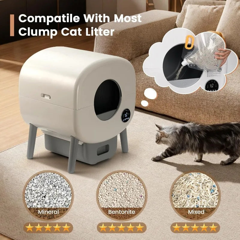 Lunapurr Automatic Self Cleaning Litter Box Odor Free Cats