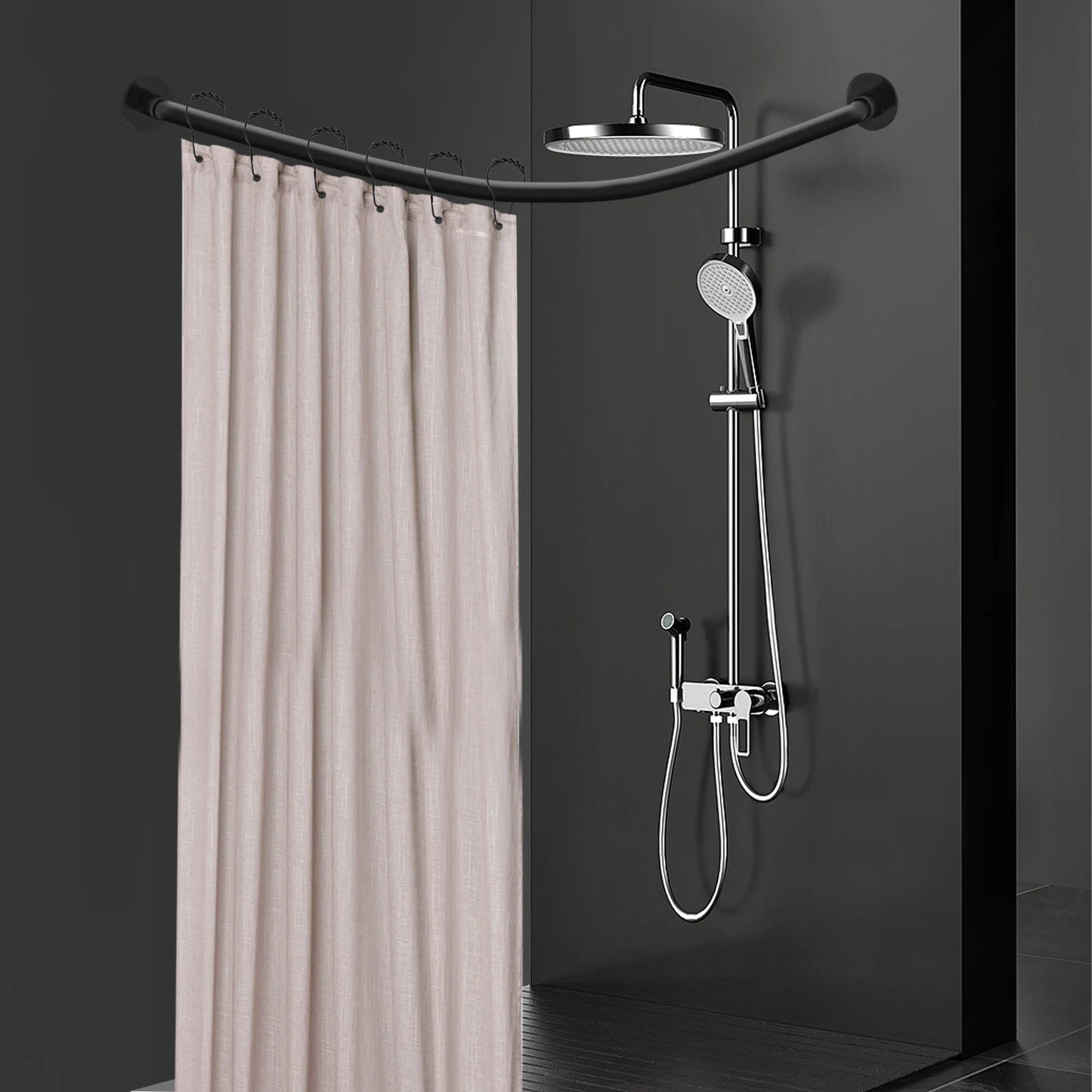 Everyday EssentialsOnline L Shape Shower Curtain Rail