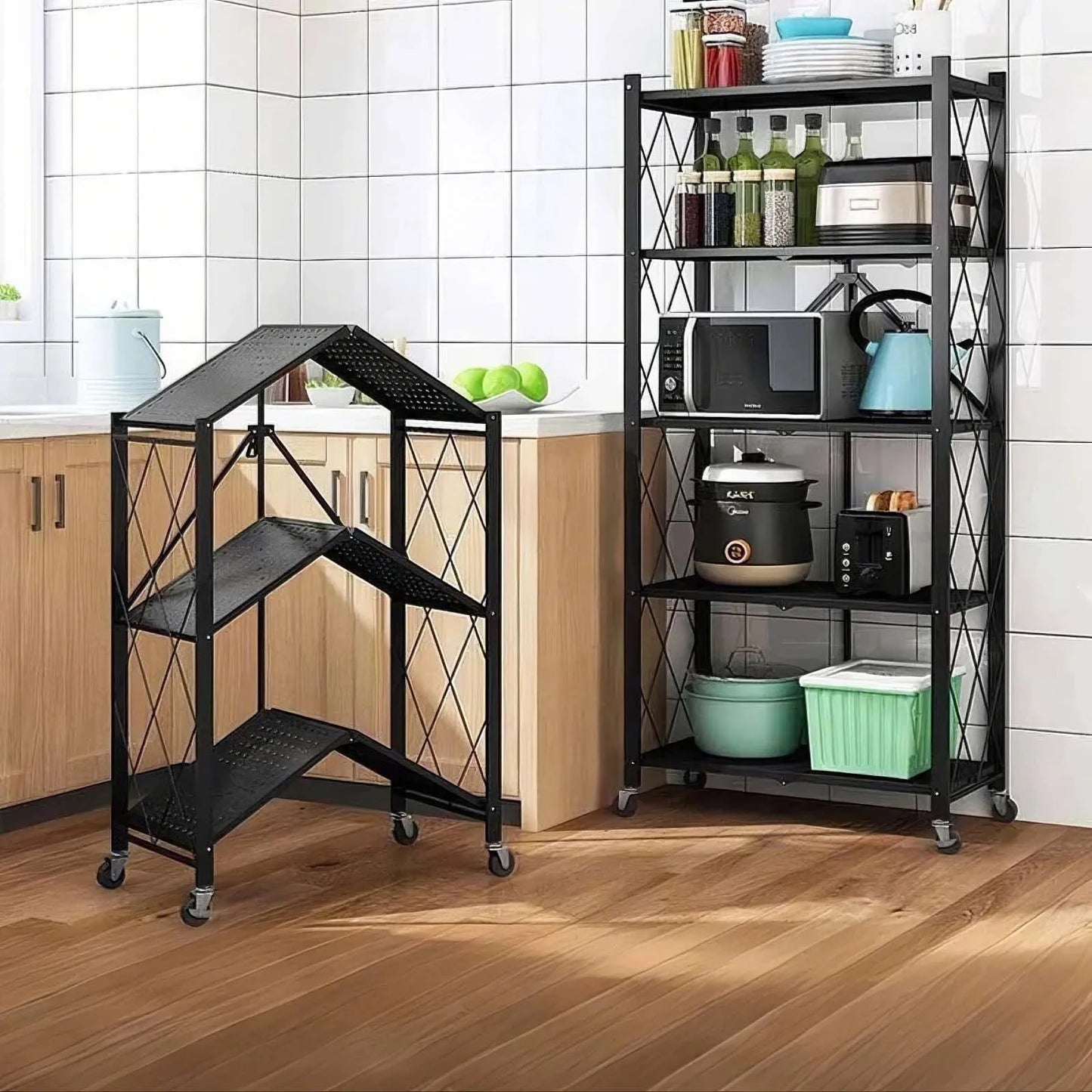 HiMIS Carbon Steel Kitchen Rack Floor Standing Organizer