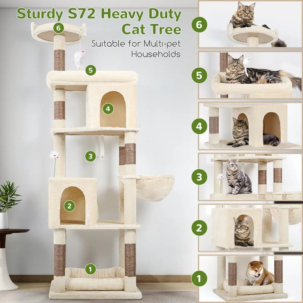 MKDK Heavy Duty Cat Tree For Maine Coon Tower Edition