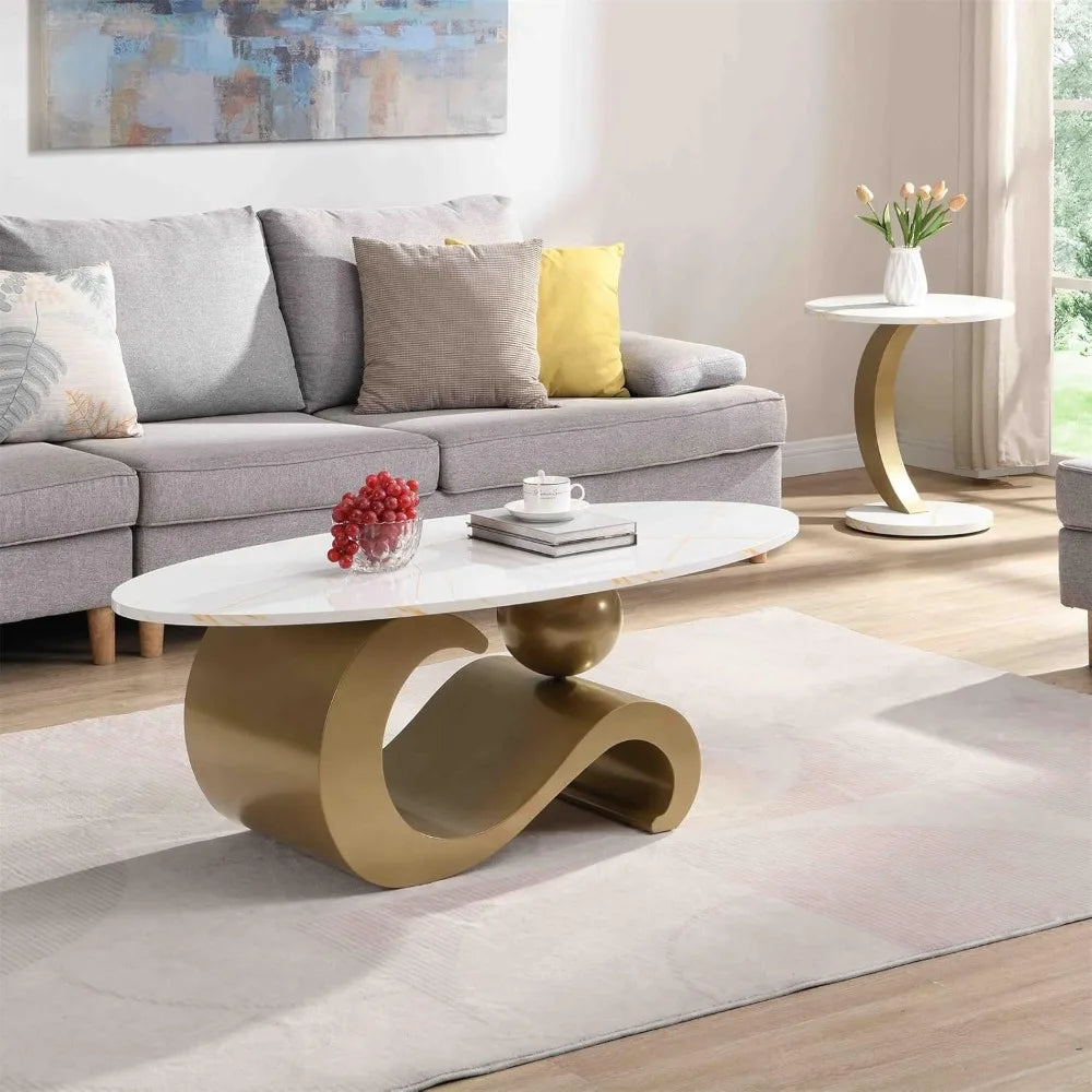 Everyday EssentialsOnline Nest Coffee Table Set Faux Marble