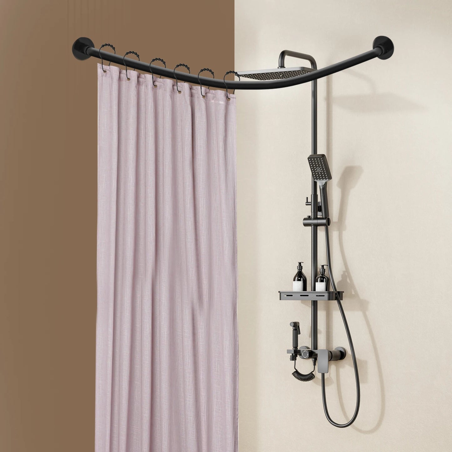 Everyday EssentialsOnline L Shape Shower Curtain Rail