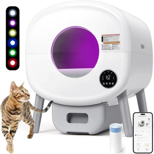 Lunapurr Automatic Self Cleaning Litter Box Odor Free Cats
