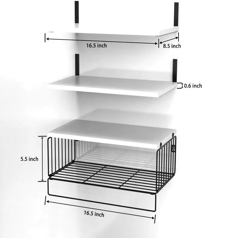 Hign-concerned Triple Tier Wall Mounted Floating Shelves