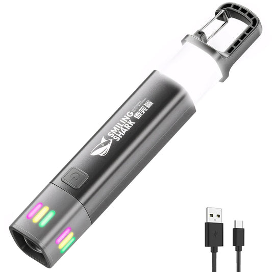 XPE COB LED Outdoor Flashlight With Floodlight Side Lights
