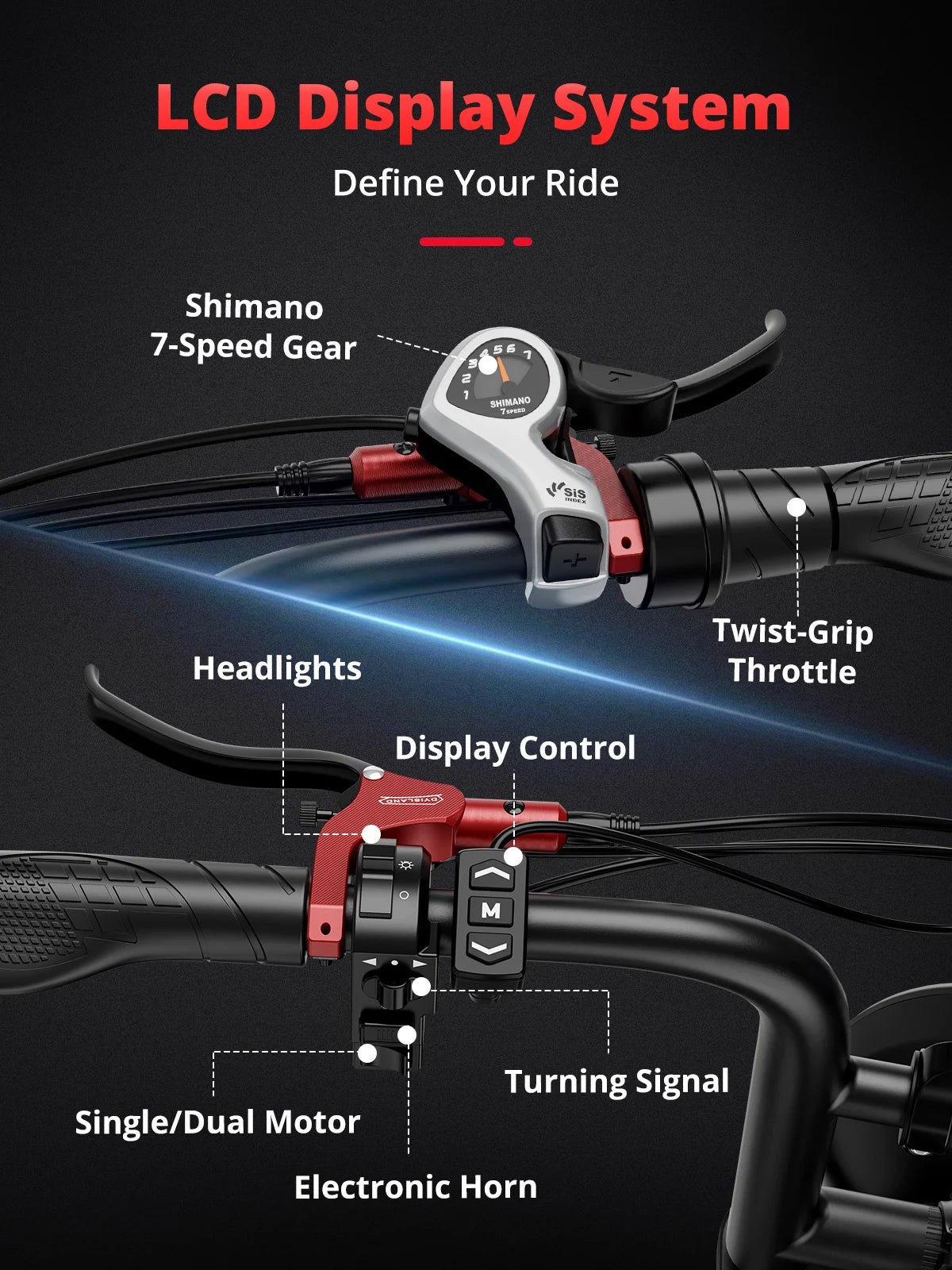 AMYET S8 2000W Dual Motor Electric Bike 48V 25Ah Battery