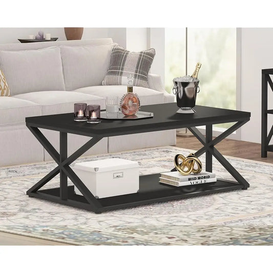 Hign Concerned Modern Coffee Table With Storage Oak
