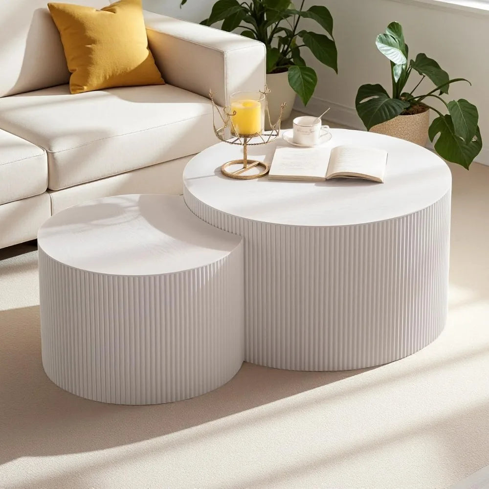 Everyday EssentialsOnline Nesting Coffee Tables Set 2 Wood