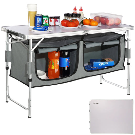 VEVOR Camping Kitchen Table Quick Set Folding Outdoor Table