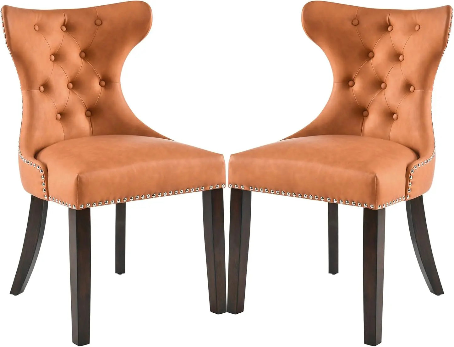 Everyday Essentials Guangbai Tufted Faux Leather Chairs