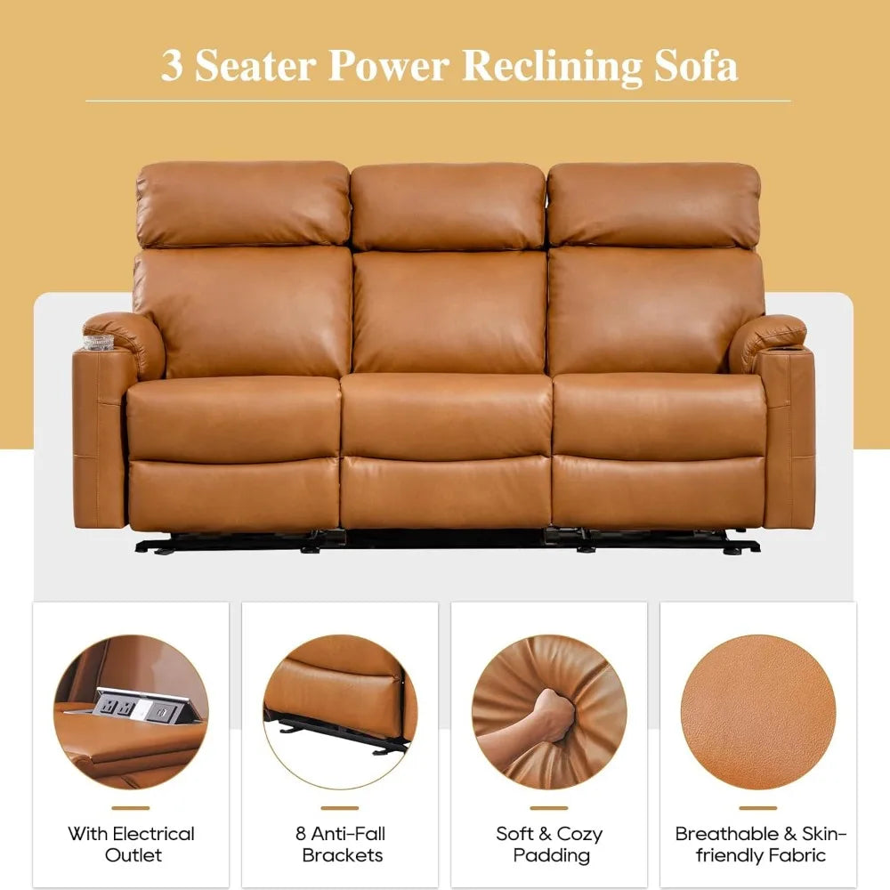 RBXC Power Reclining Sofa Modern Home Theater Seating