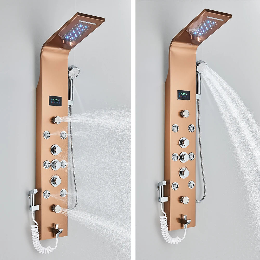 Rozin LED Shower Panel 6 Modes Digital LCD Display