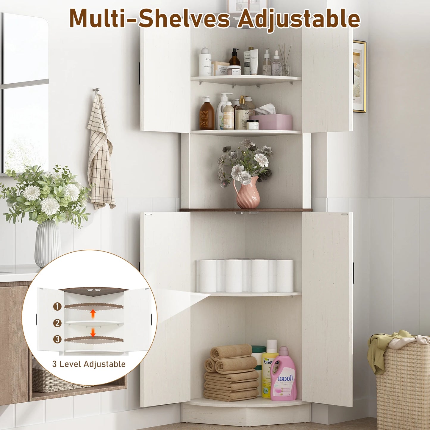 Everyday EssentialsOnline Cabinet With Barn Doors And Shelf
