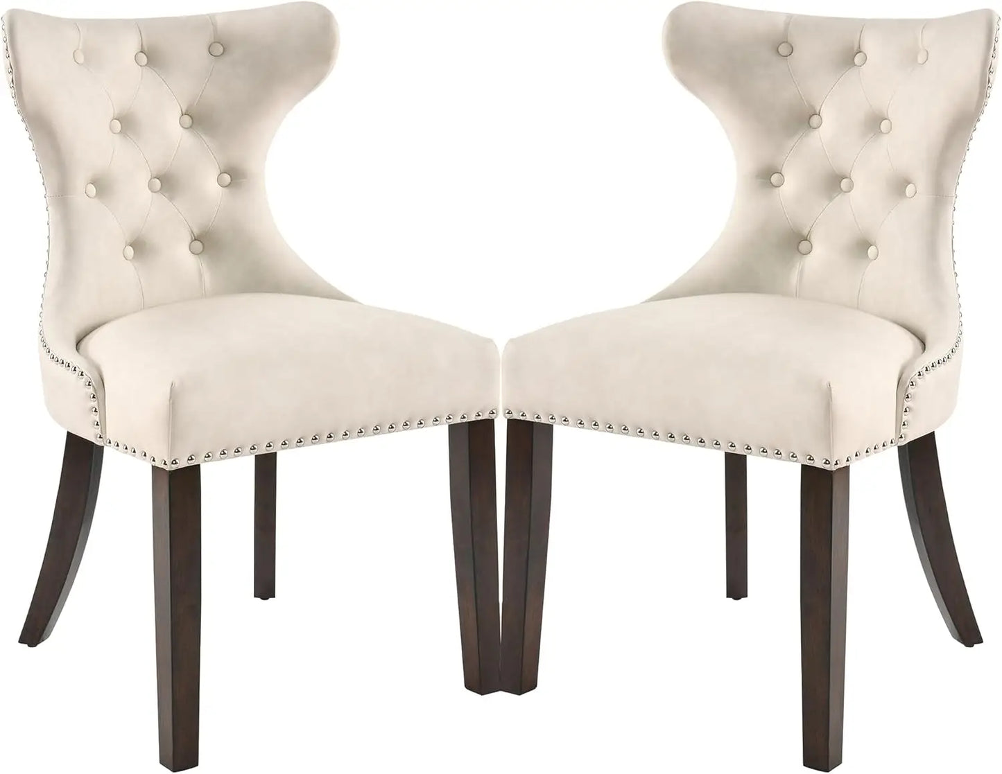 Everyday Essentials Guangbai Tufted Faux Leather Chairs