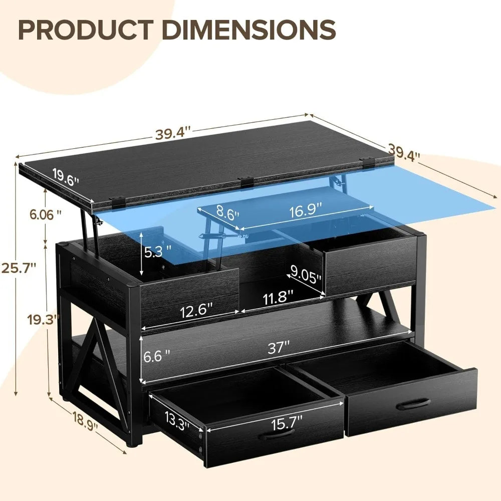 Everyday EssentialsOnline Lift Top Coffee Table Storage