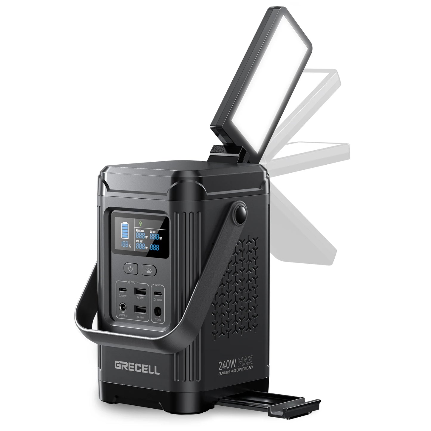 EBL 240W Portable Power Station LiFePO4 Solar Generator