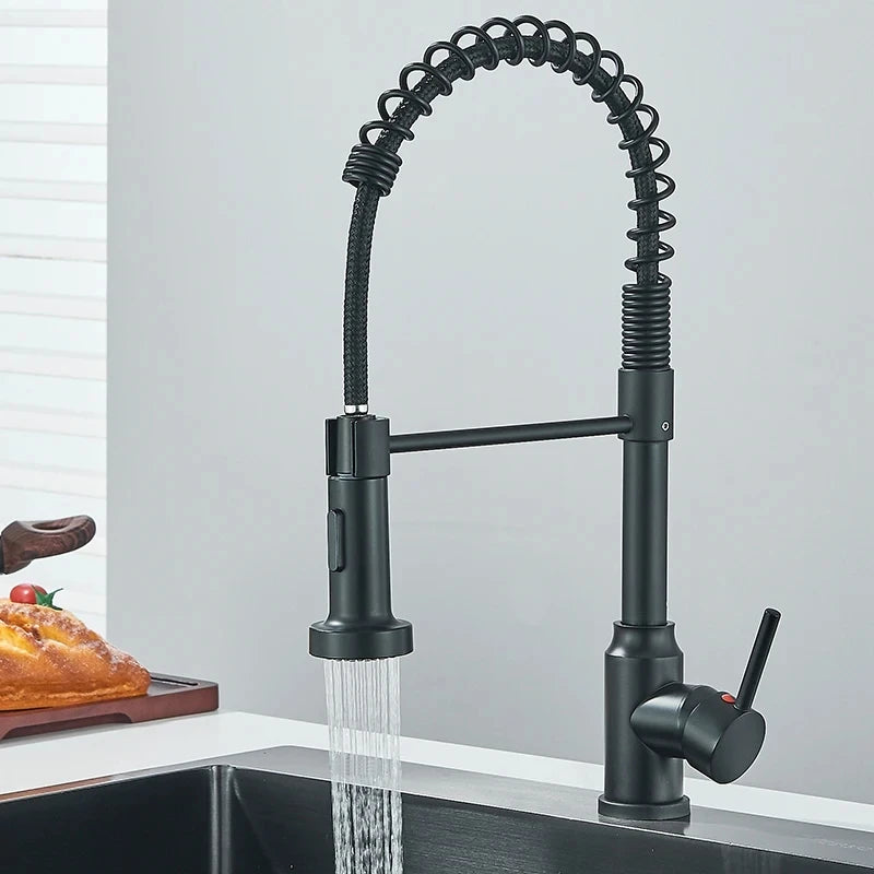 Wanmivezlo Pull Down Kitchen Faucet Stainless Steel Handle