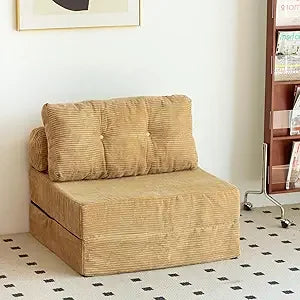 Convertible Sofa Bed with Foam Cushions, Armless Sleeper Couch for Living & Bedroom, Space-Saving Furniture
