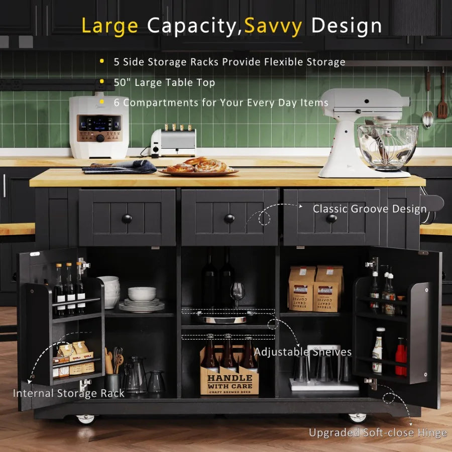 Everyday EssentialsOnline Kitchen Island Drop Leaf Cart