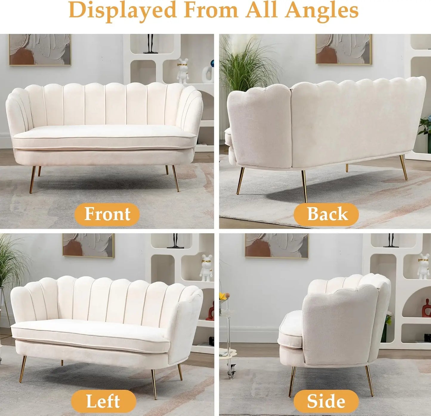 Everyday EssentialsOnline Modern Chenille Loveseat Sofa