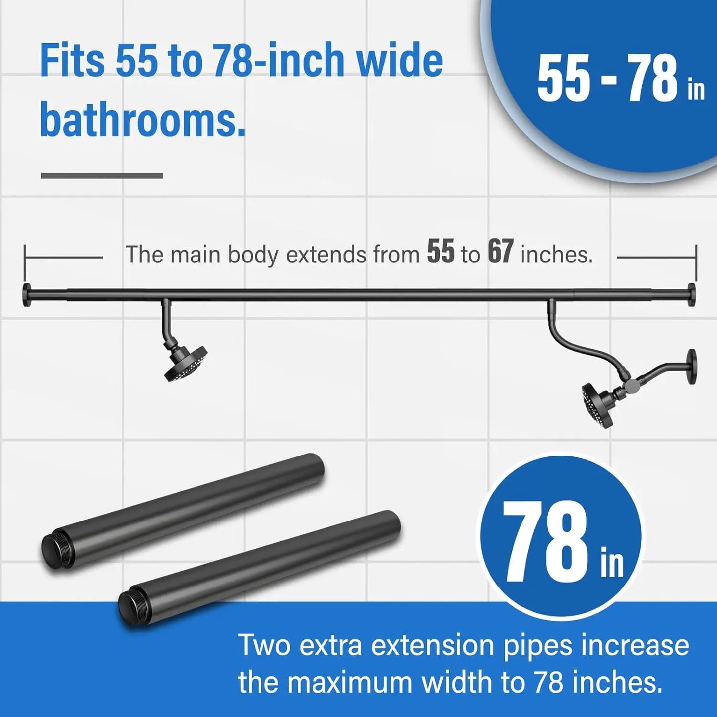 Everyday EssentialsOnline Tandem Shower Head For Couples