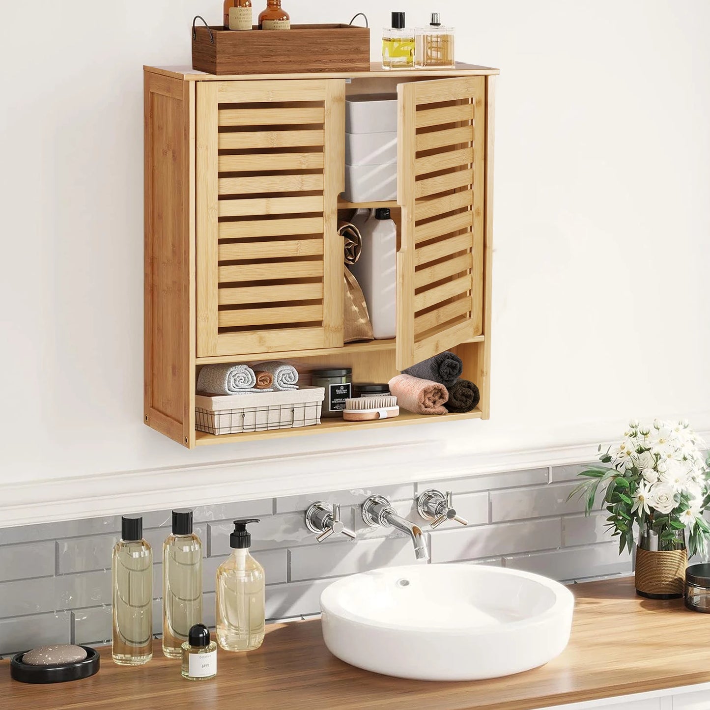 Everyday EssentialsOnline Wall Mounted Cabinet With Shelves