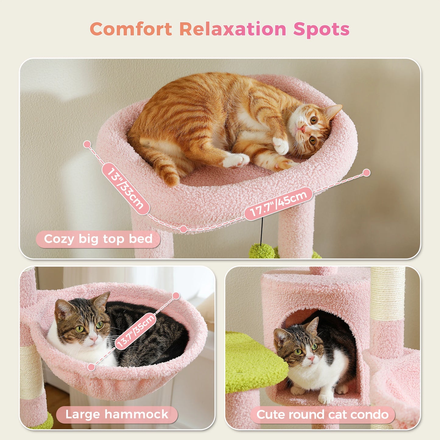 Speedy Pet Tall Cat Tree for Large Cats Cactus Tower