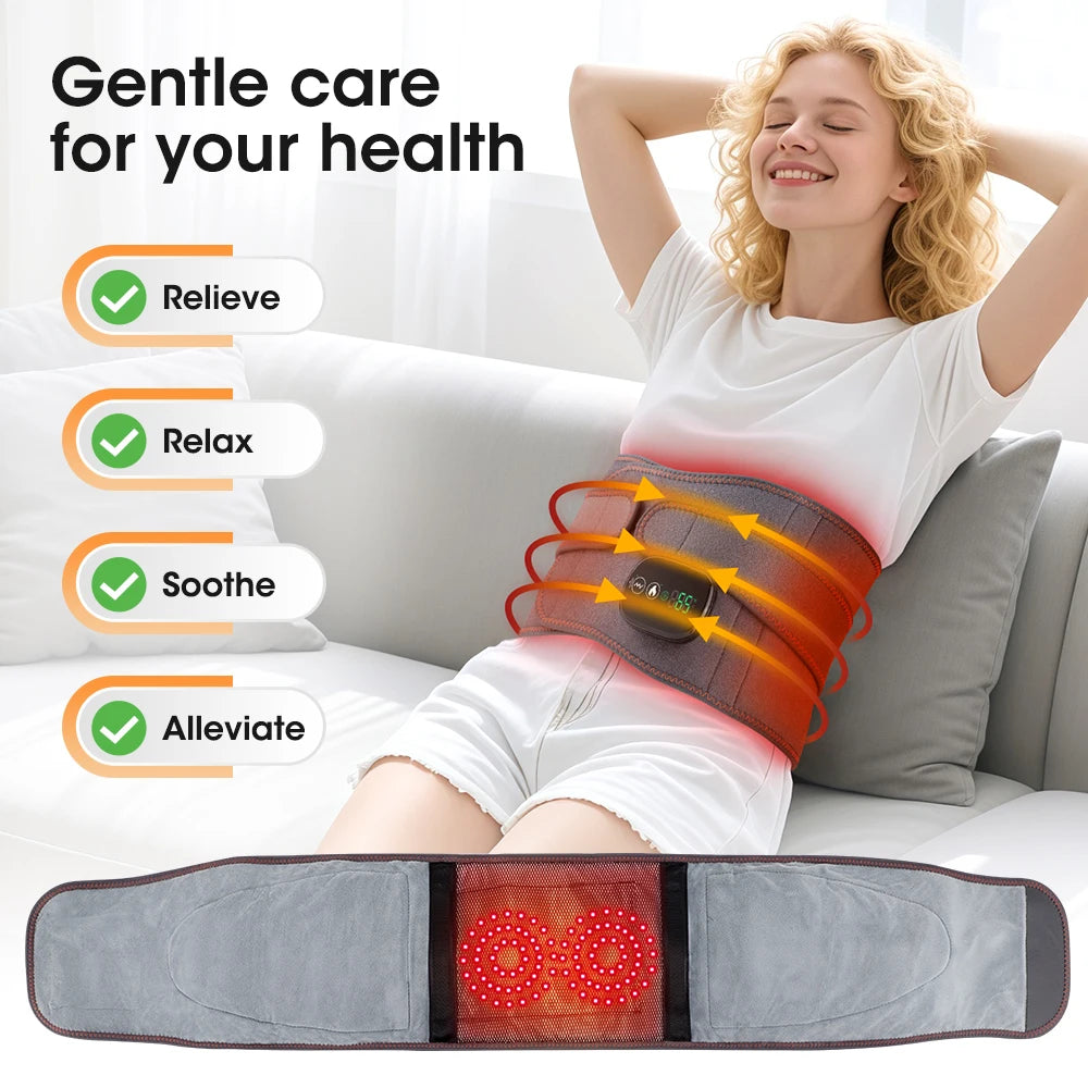PASTSKY Electric Heating Waist Belt Massager With Red Light