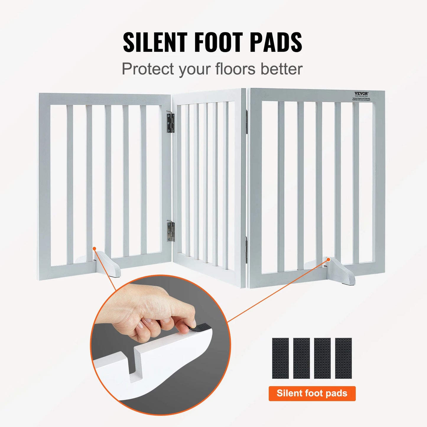 SucceBuy Freestanding Dog Gate Foldable Pet Barrier Narrow