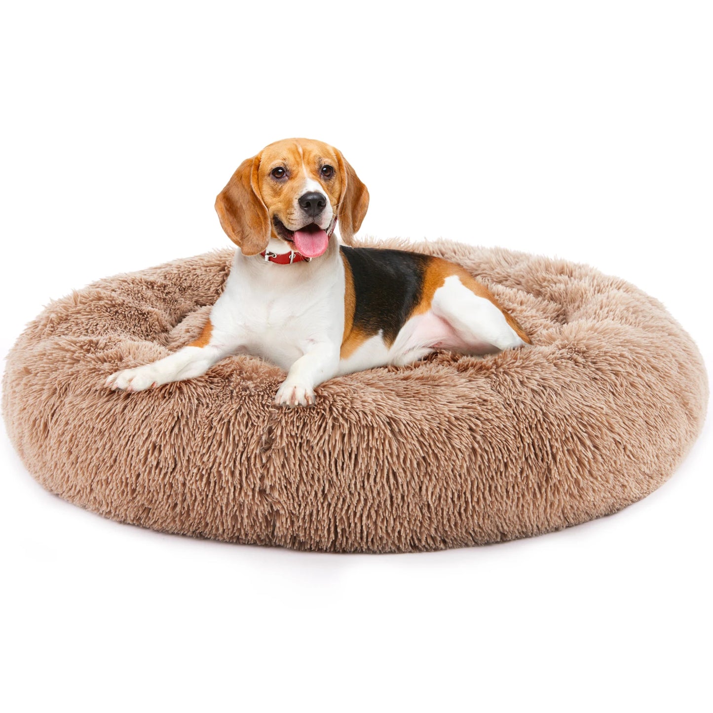 JHK Calming Anti Slip Plush Dog Bed For Pets Washable