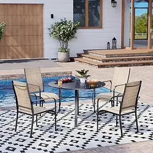 Blackwicker Rattan All Weather Patio Dining Set 5 7 9