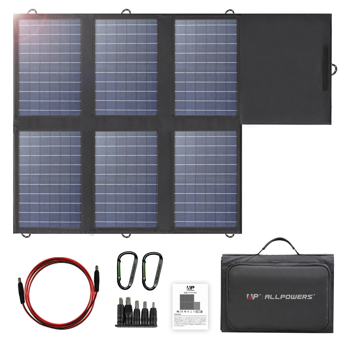 ALLPOWERS 60W Foldable Solar Panel With USB C USB A