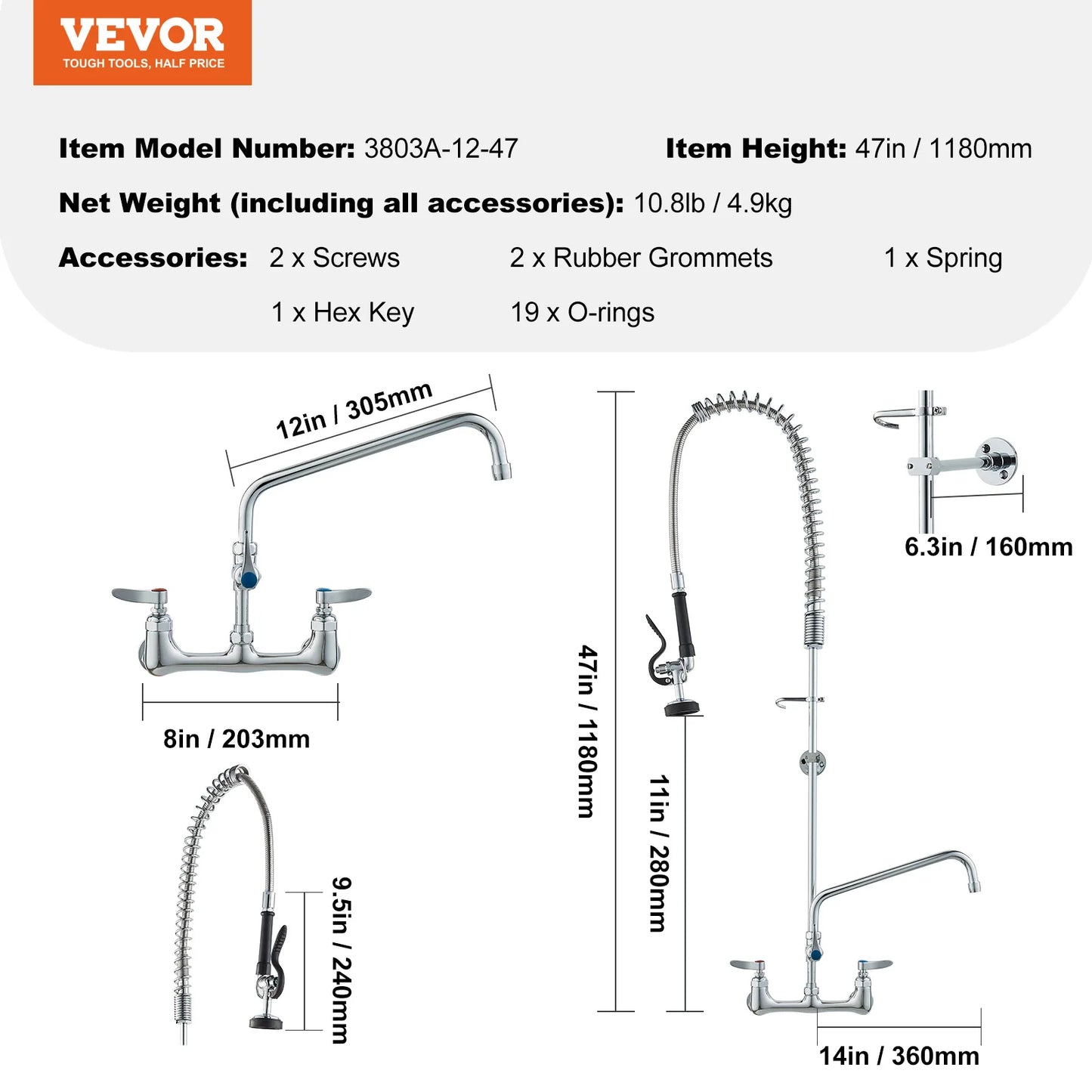 Everyday EssentialsOnline Commercial Faucet Sprayer