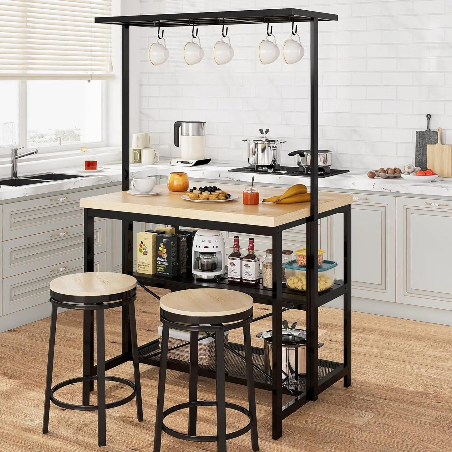 Everyday EssentialsOnline HiMISSH Kitchen Island with Storage