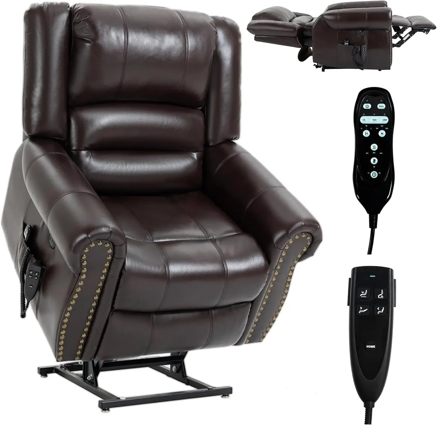 XMSJ Dual Motor Power Lift Chair With Massage Heat Remote