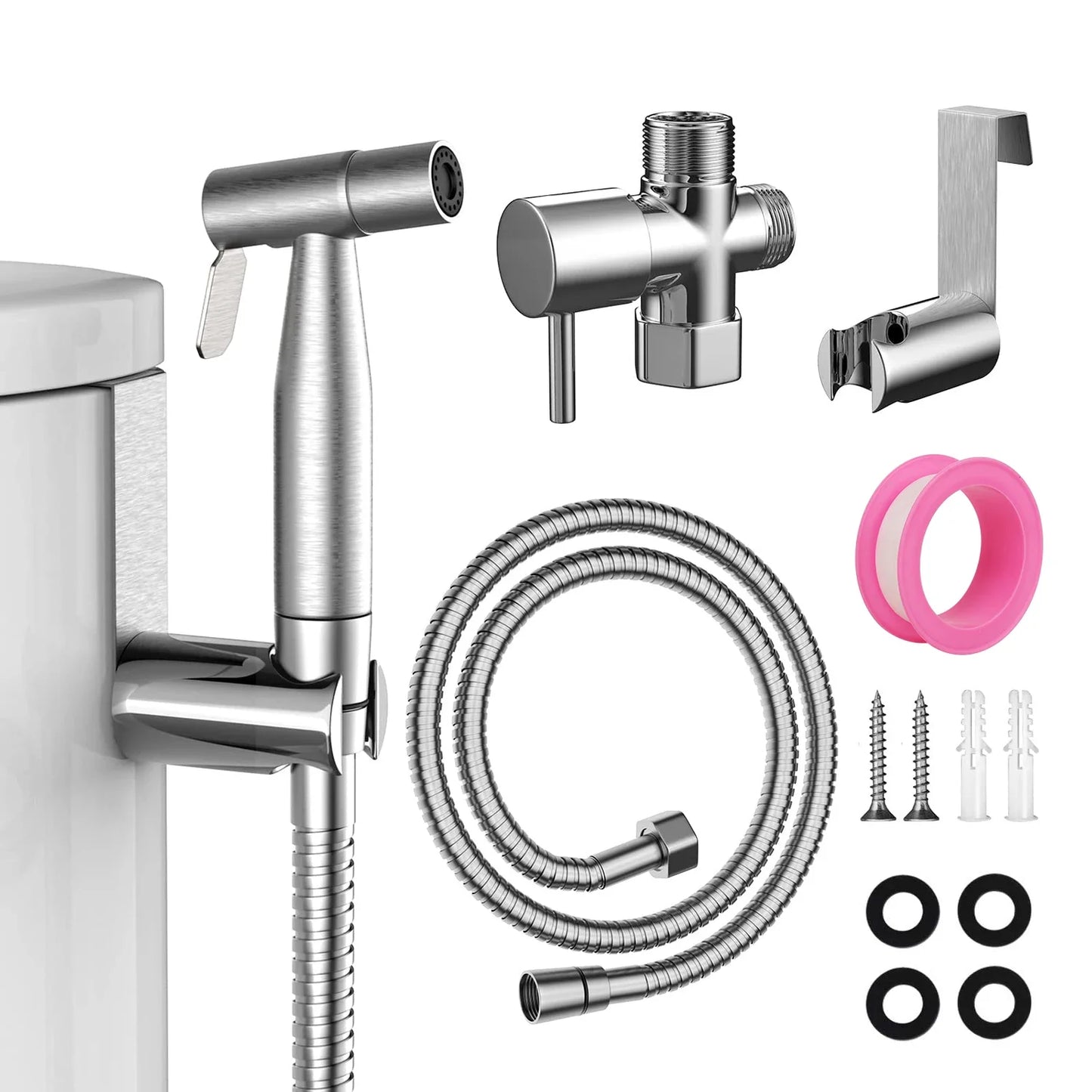 Everyday Essentials Handheld Bidet Sprayer Steel 304