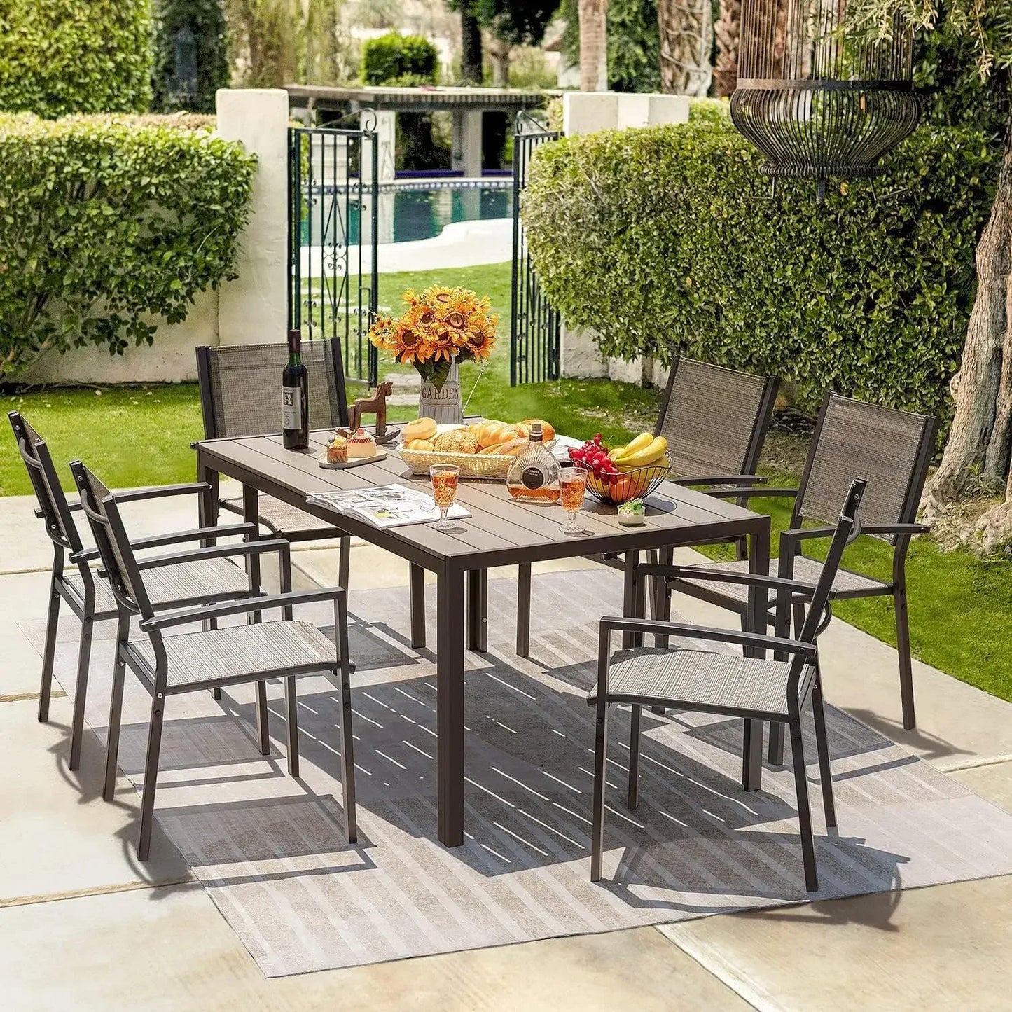 Everyday EssentialsOnline 7 Piece Patio Dining Set