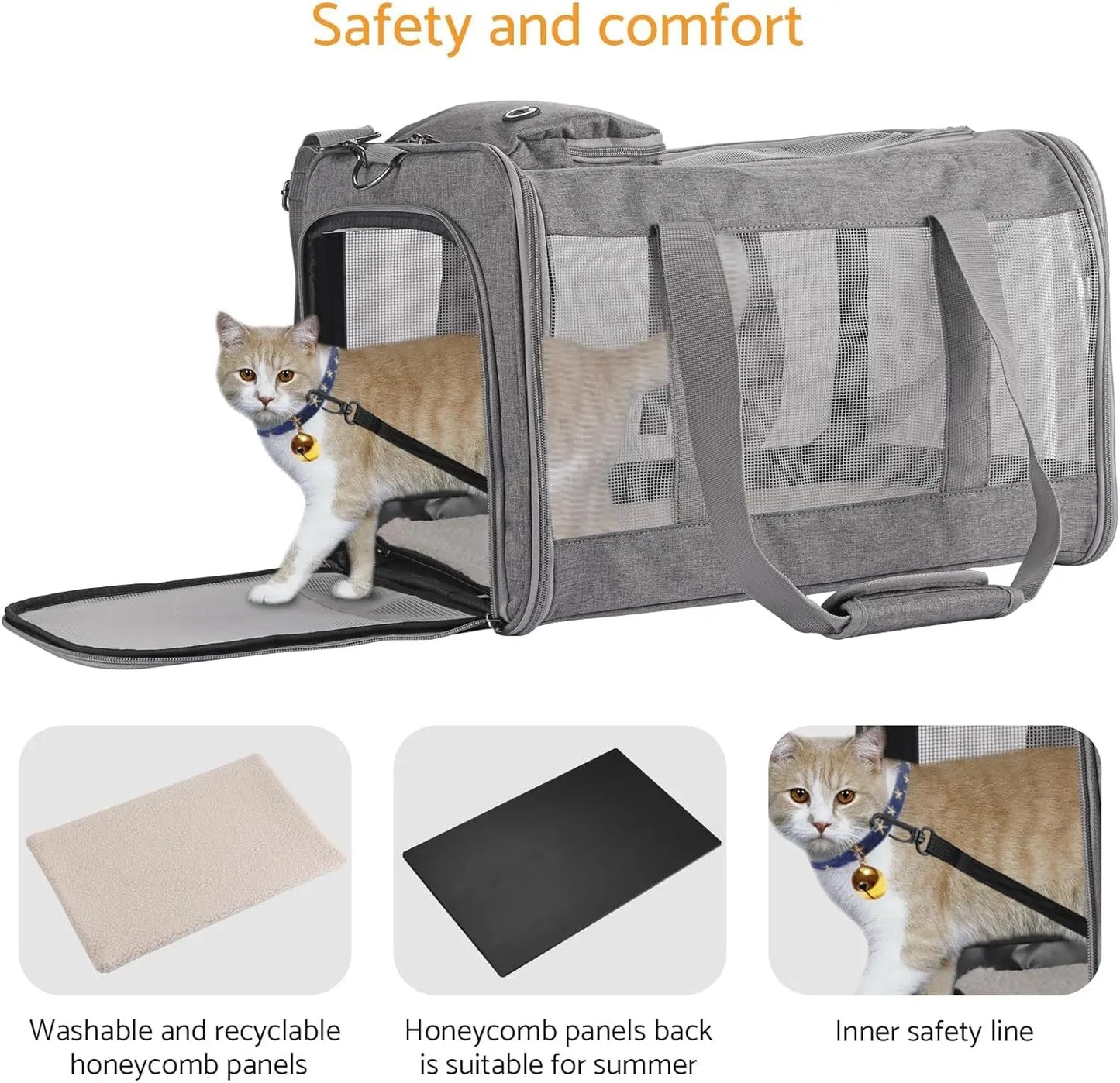Breed Airline Approved Soft Pet Carrier For Cats And Dogs