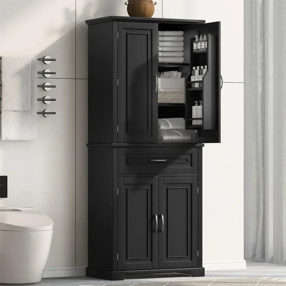 Guangbai Bathroom Storage Cabinet With 4 Doors Freestanding