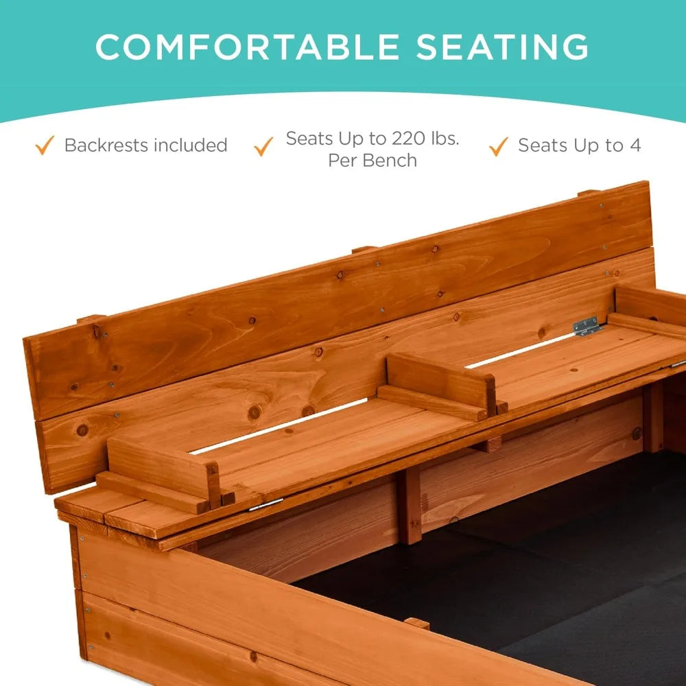 Hign Concerned Cedar Wooden Kids Outdoor Sandbox Benches