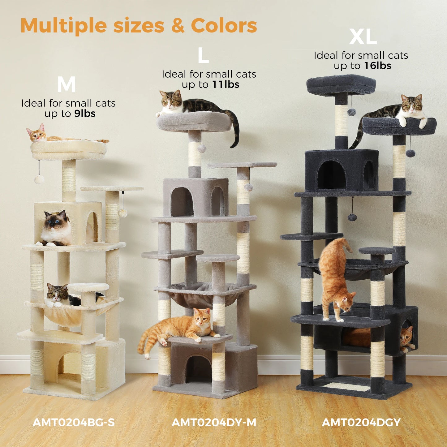 PAWZ Road Cat Tower With Sisal Scratching Posts Indoor