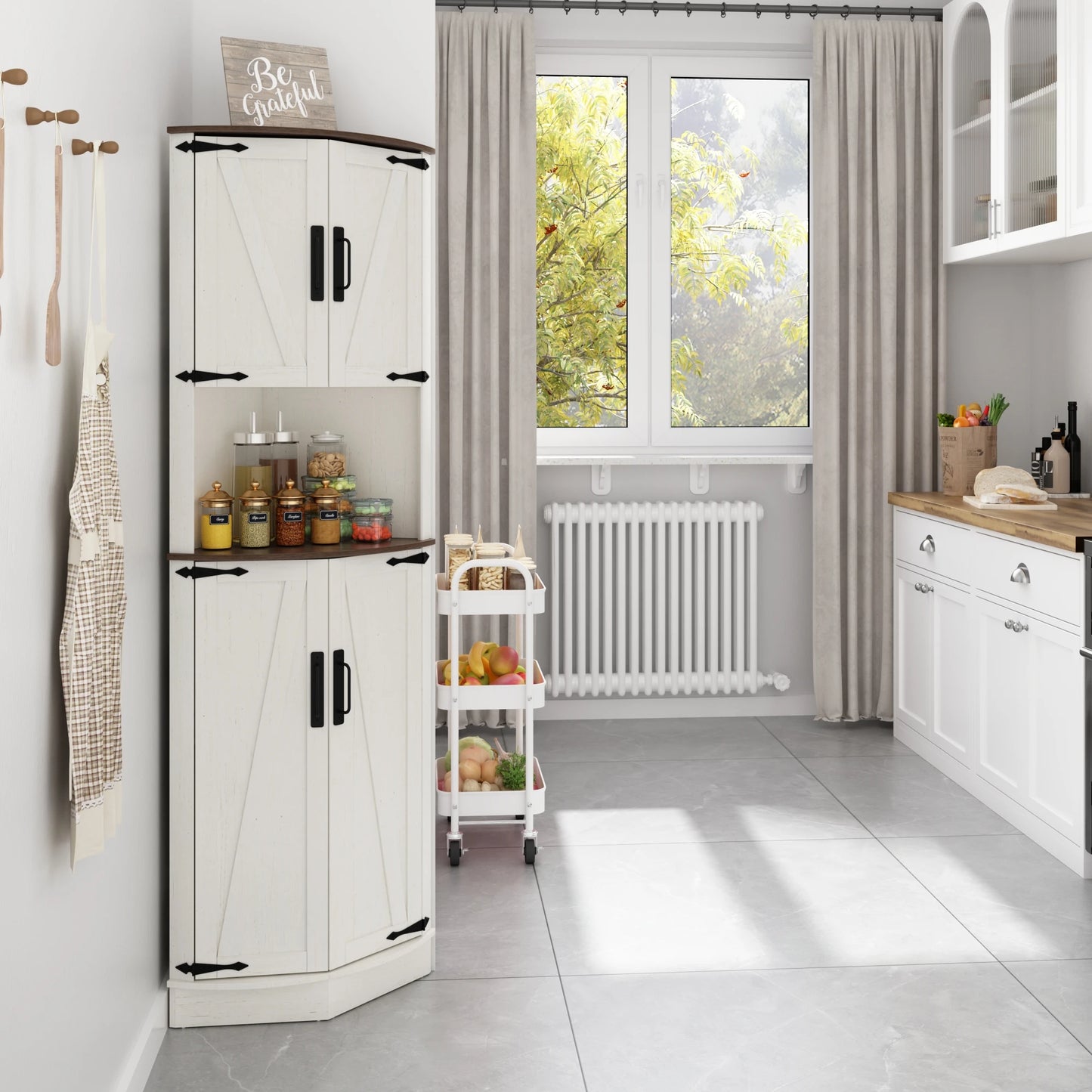 Everyday EssentialsOnline Cabinet With Barn Doors And Shelf